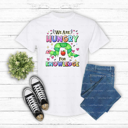 Hungry for Knowledge School 1st Day Owl – DTF Transfer (view 1 of 2) – by Lazy Day Crafts – DTF Transfers – DTF Transfers,...