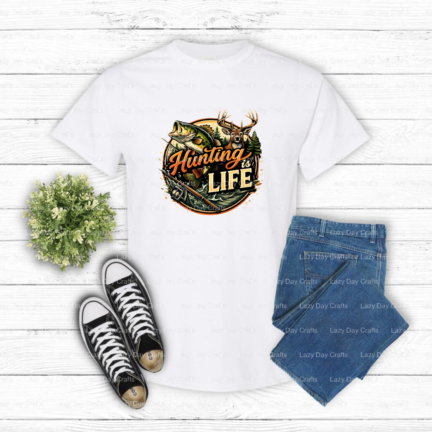 HUNTING LIFE – hunting DTF Transfer (view 1 of 2) – by Lazy Day Crafts – DTF Transfers – hunting, DTF Transfers