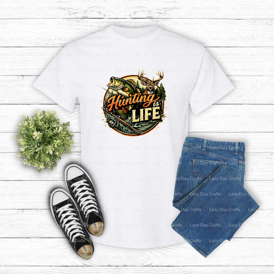 HUNTING LIFE – hunting DTF Transfer (view 1 of 2) – by Lazy Day Crafts – DTF Transfers – hunting, DTF Transfers