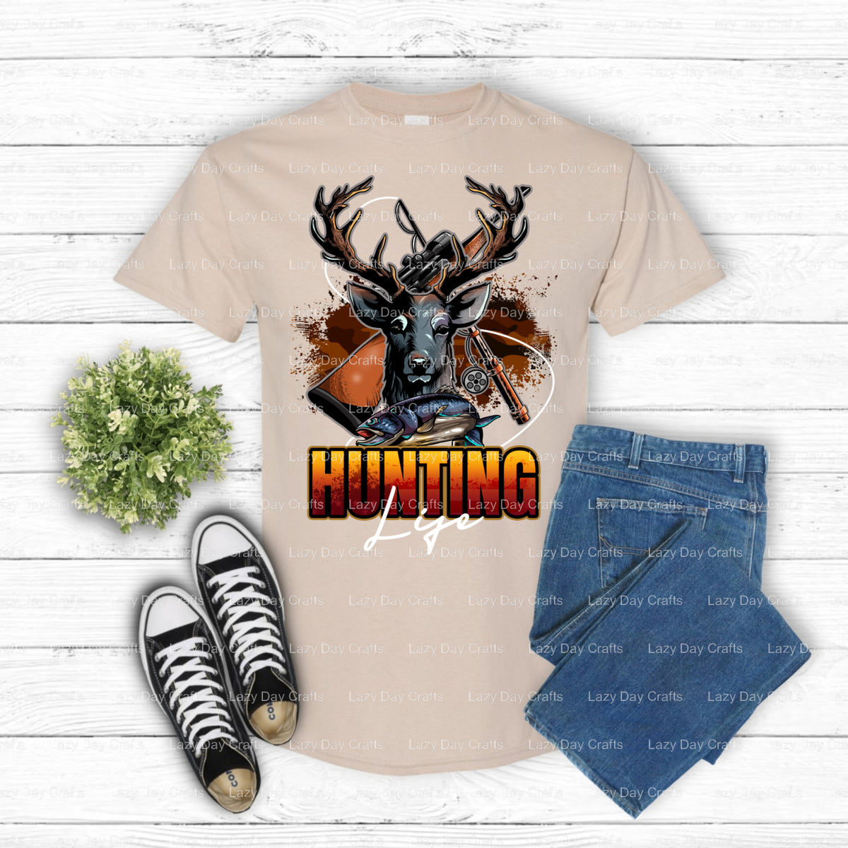 HUNTING LIFE – Hunting DTF Transfer (view 2 of 2) – by Lazy Day Crafts – DTF Transfers – hunting, DTF Transfers