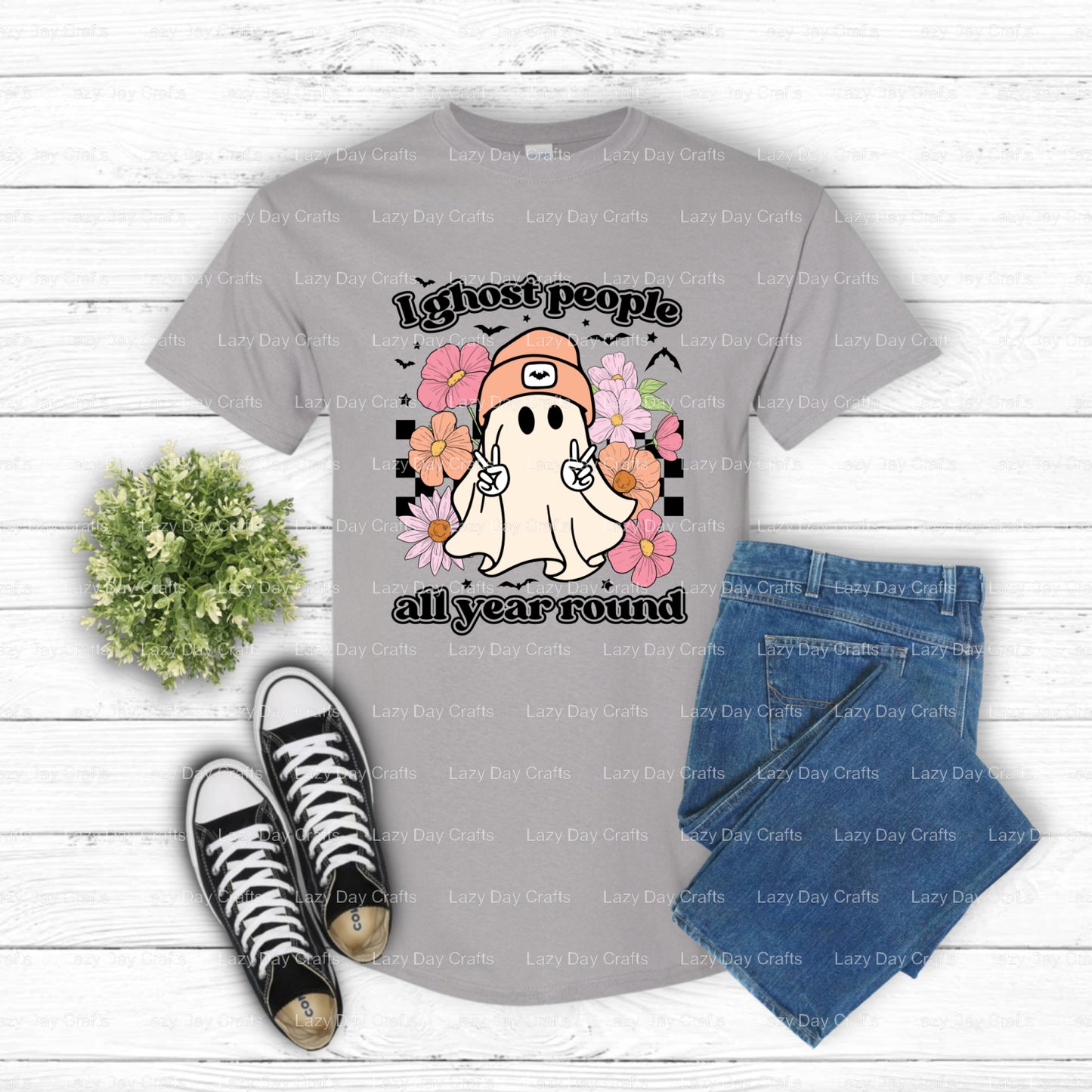 I GHOST PEOPLE ALL YEAR AROUND HOLIDAY HALLOWEEN – DTF Transfer (view 1 of 2) – by Lazy Day Crafts – DTF Transfers – DTF T...