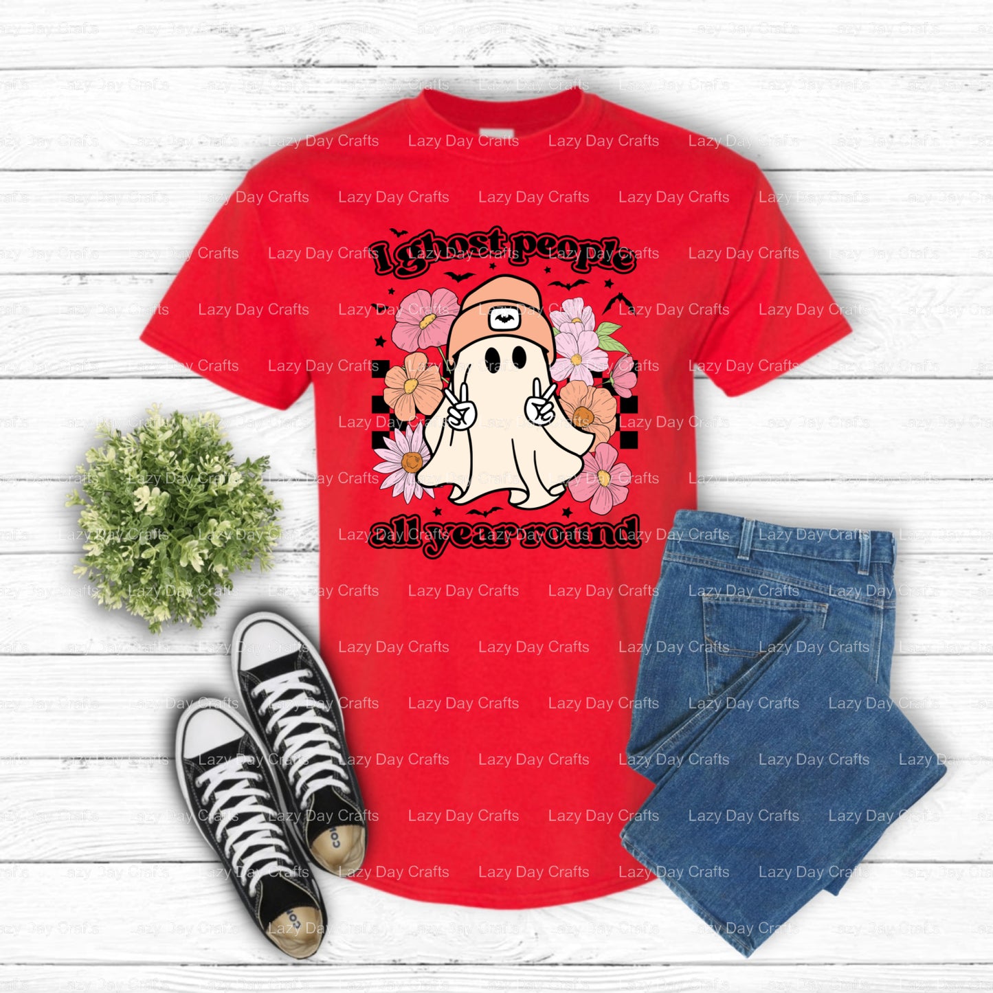 I GHOST PEOPLE ALL YEAR AROUND HOLIDAY HALLOWEEN – DTF Transfer (view 2 of 2) – by Lazy Day Crafts – DTF Transfers – DTF T...