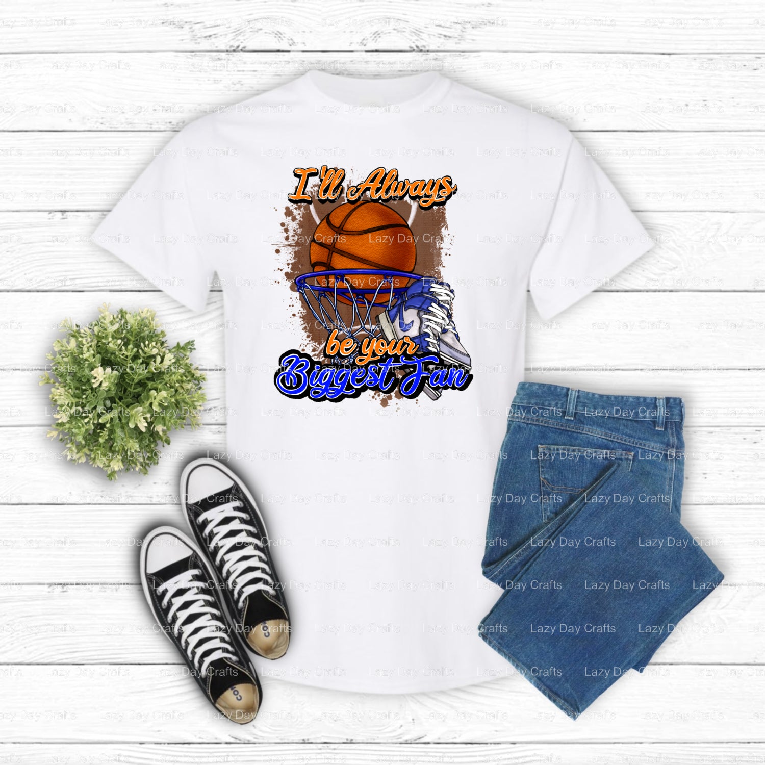 I'll always be your biggest fan – Basketball DTF Transfer (view 1 of 2) – by Lazy Day Crafts – DTF Transfers – DTF Transfe...