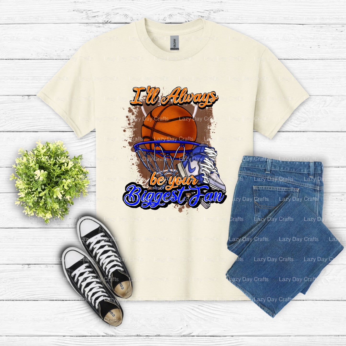 I'll always be your biggest fan – Basketball DTF Transfer (view 2 of 2) – by Lazy Day Crafts – DTF Transfers – DTF Transfe...