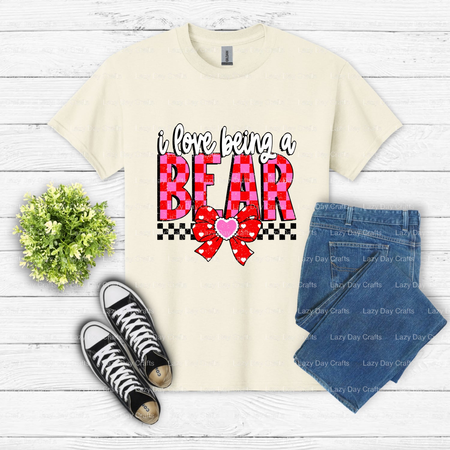 I Love Being A Bear – School Mascot DTF Transfer (view 2 of 2) – by Lazy Day Crafts – DTF Transfers – School Mascot, Schoo...