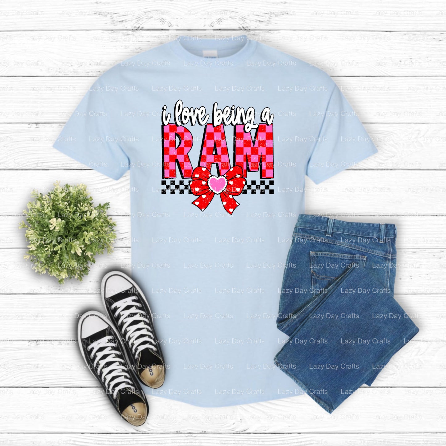 I Love Being A Ram – Rams DTF Transfer (view 1 of 2) – by Lazy Day Crafts – DTF Transfers – Rams, DTF Transfers