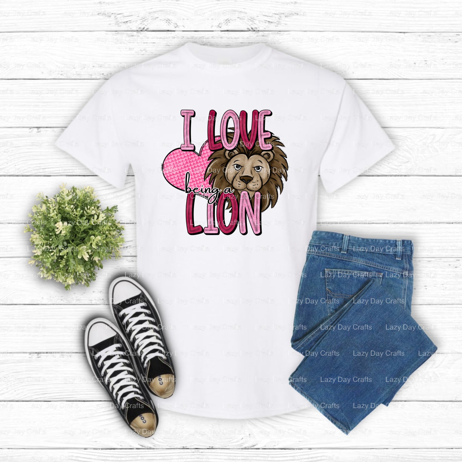 I LOVE MY LION – School Mascot DTF Transfer (view 2 of 2) – by Lazy Day Crafts – DTF Transfers – School Mascot, DTF Transfer