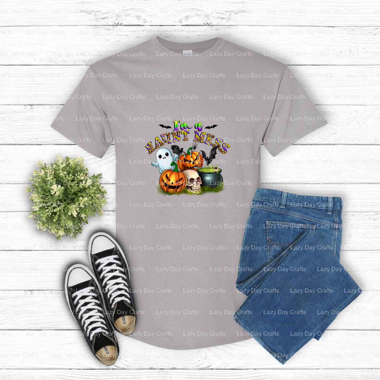 I'm a Haunt Mess – DTF Transfer (view 2 of 2) – by Lazy Day Crafts – DTF Transfers – DTF Transfers, custom apparel