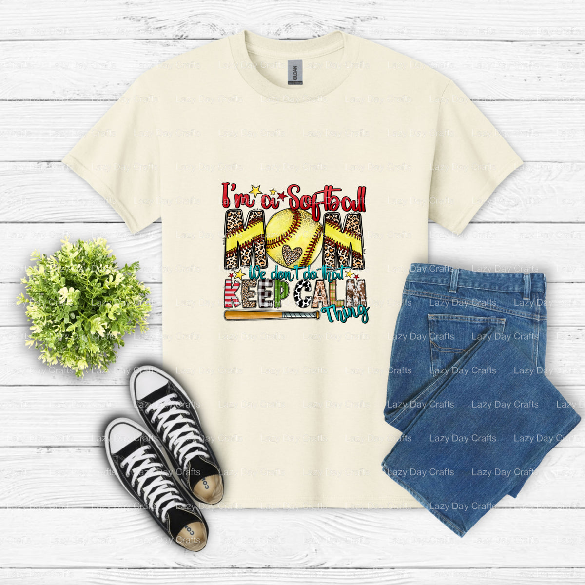 I'm a Softball Mom We Don't do that keep calm thing – Ready to Press Softball DTF Transfer (view 2 of 2) – by Lazy Day Cra...