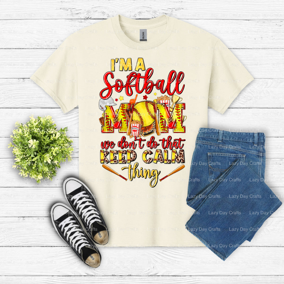 I'M A SOFTBALL MOM WE DON'T DO THAT – Softball DTF Transfer (view 2 of 2) – by Lazy Day Crafts – DTF Transfers – DTF Trans...