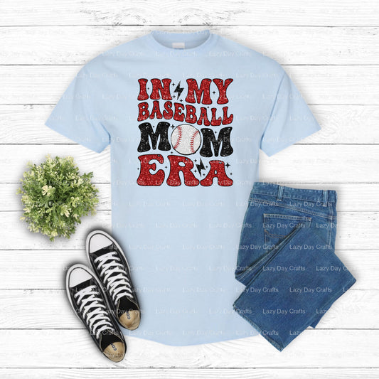 In my baseball era – Baseball DTF Transfer (view 1 of 2) – by Lazy Day Crafts – DTF Transfers – DTF Transfers, Baseball