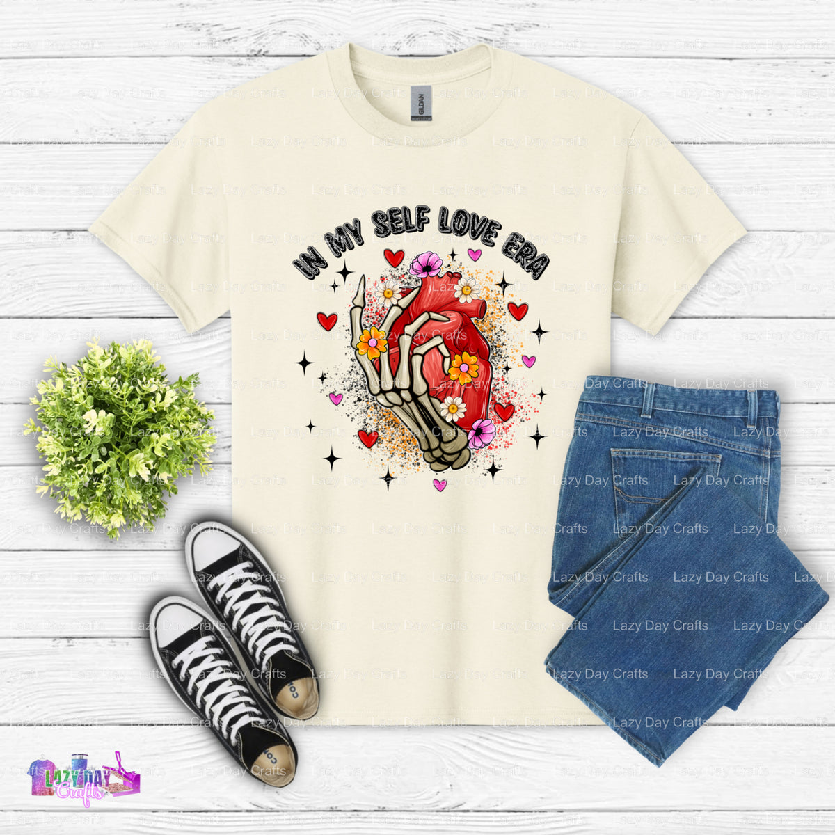 In My Self-Love Era – Mental Health DTF Transfer (view 2 of 2) – by Lazy Day Crafts – DTF Transfers – Mental Health, DTF T...