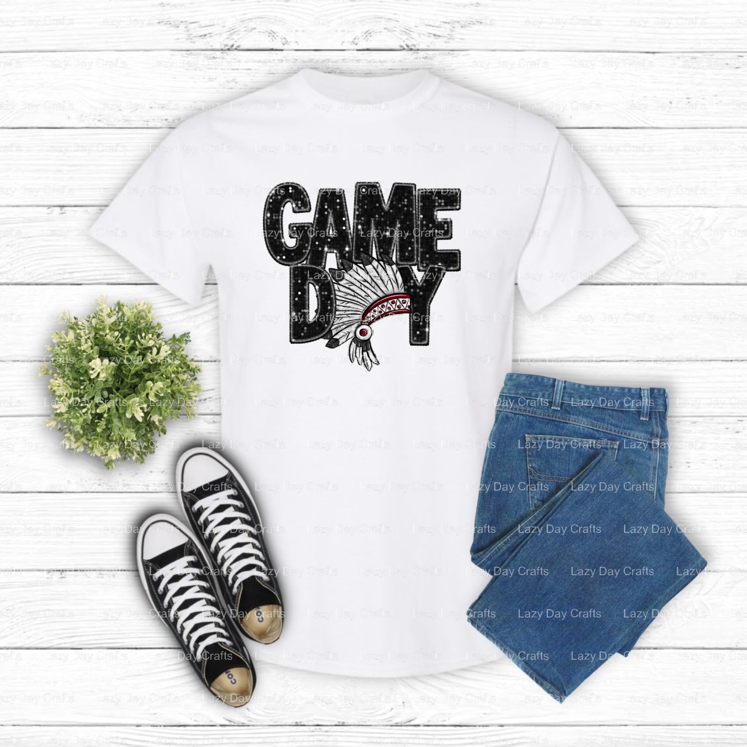 Indian Warrior Mascot School Spirit – DTF Transfer (view 2 of 2) – by Lazy Day Crafts – DTF Transfers – School Mascot, Sch...