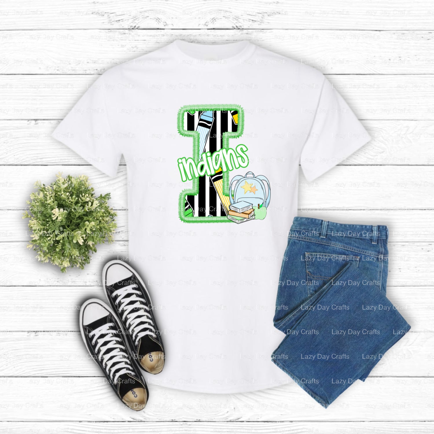 INDIANS – School Mascot DTF Transfer (view 1 of 2) – by Lazy Day Crafts – DTF Transfers – school mascot, apparel decor