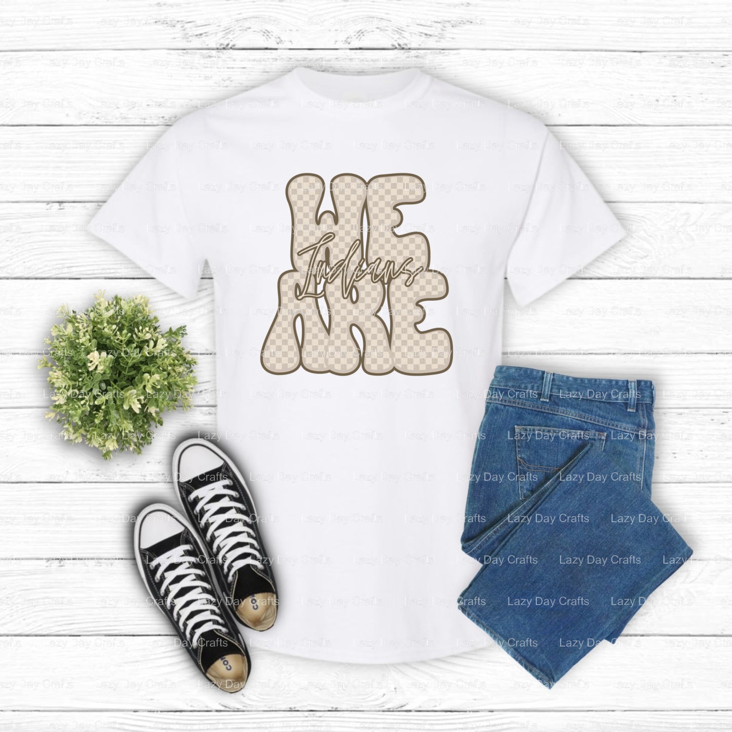 INDIANS School Mascot – DTF Transfer (view 1 of 2) – by Lazy Day Crafts – DTF Transfers – School Mascot, Apparel Decor