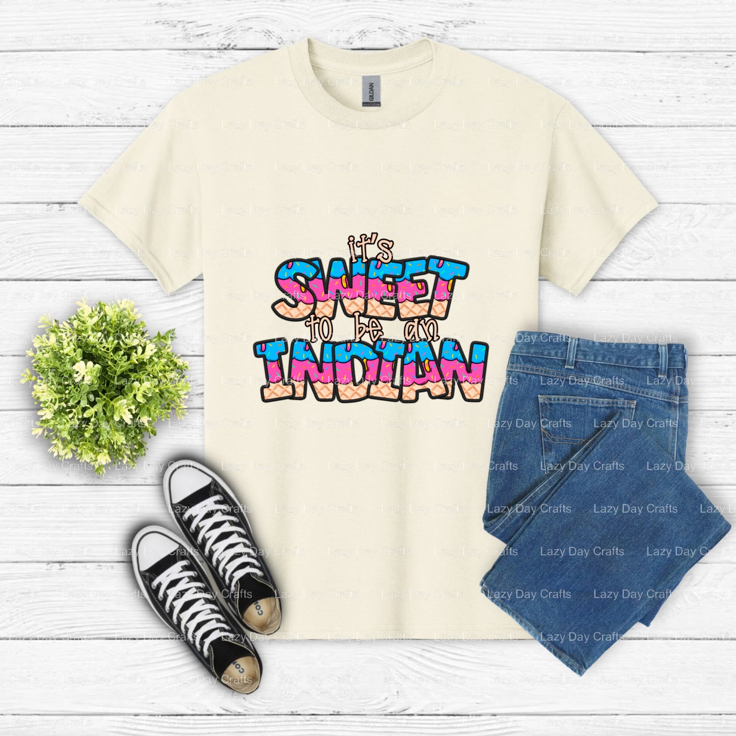INDIANS – School Mascot DTF Transfer (view 2 of 2) – by Lazy Day Crafts – DTF Transfers – School Mascot, DTF Transfers