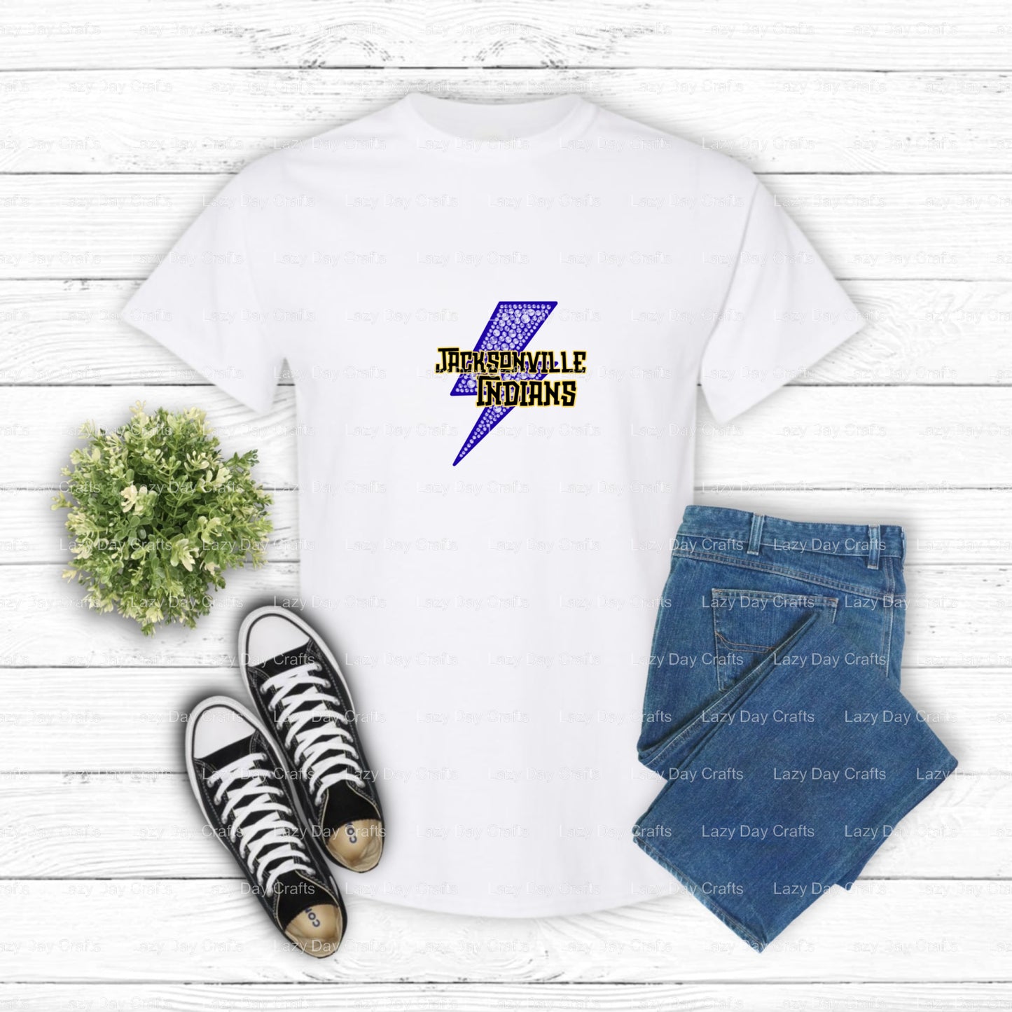 Indians School Mascot – School Spirit DTF Transfer (view 1 of 2) – by Lazy Day Crafts – DTF Transfers – School Mascot, Sch...