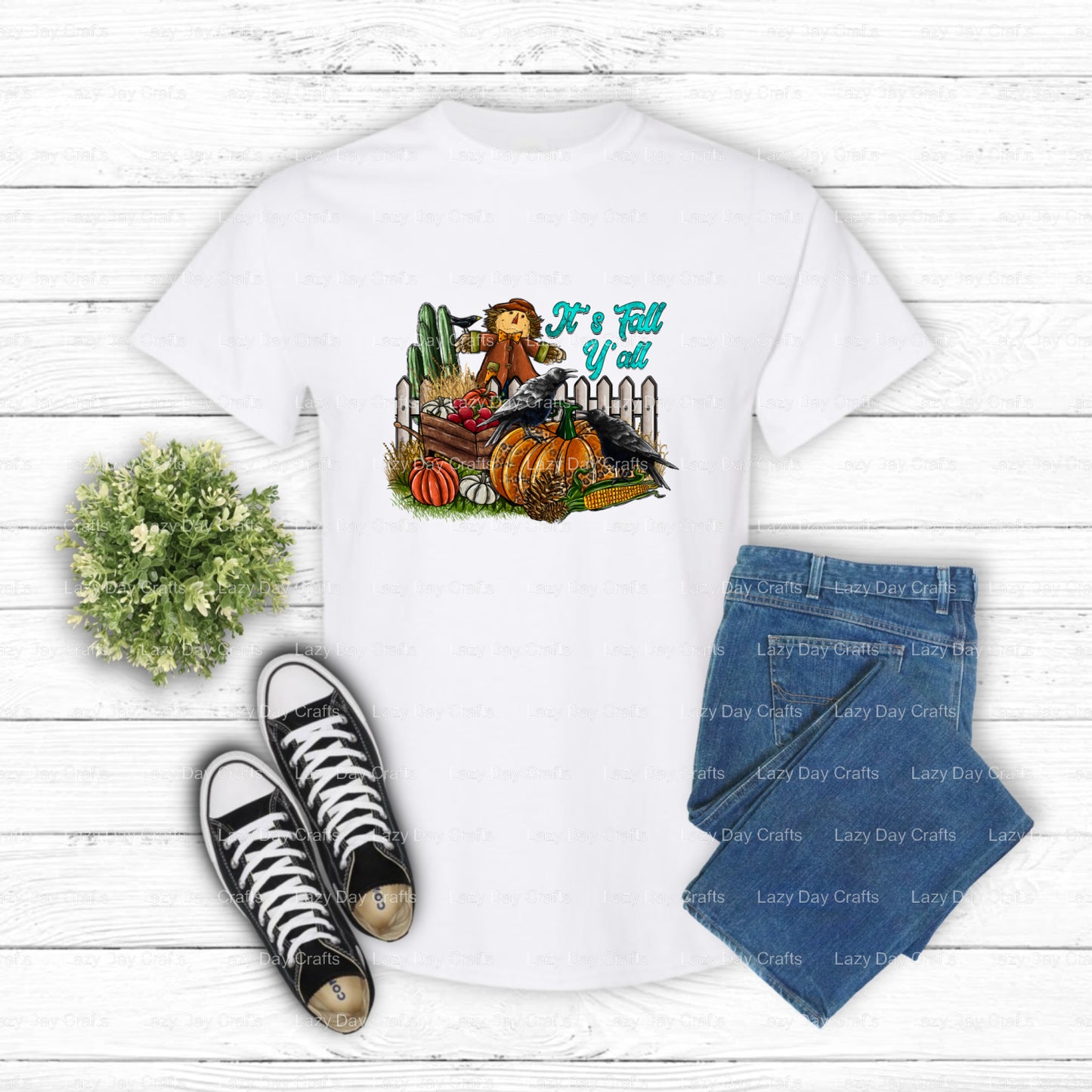 It's Fall Y'all – DTF Transfer (view 1 of 2) – by Lazy Day Crafts – DTF Transfers – DTF Transfers, custom apparel