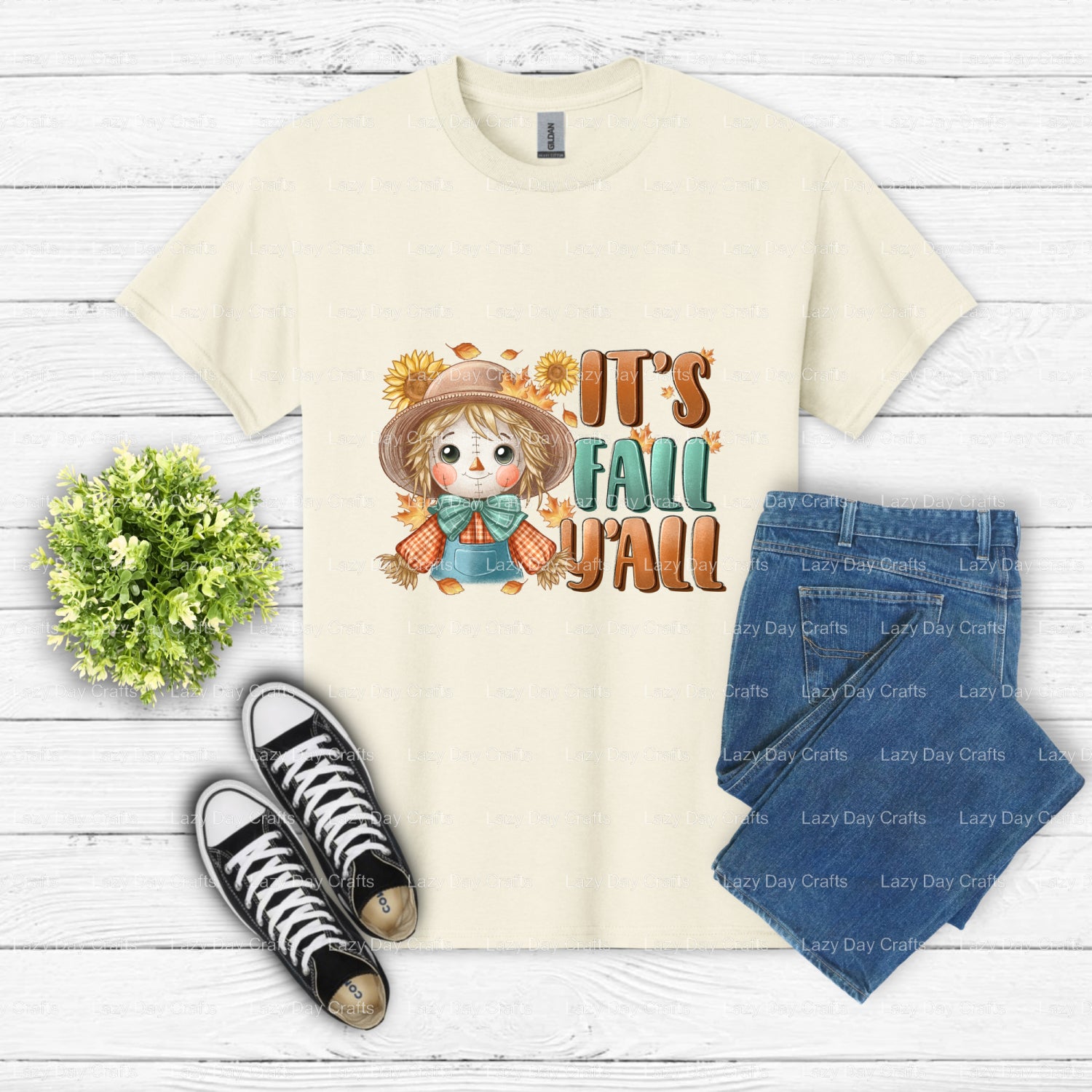 It's Fall Y'all – Ready to Press DTF Transfer (view 2 of 2) – by Lazy Day Crafts – DTF Transfers – DTF Transfers, custom a...