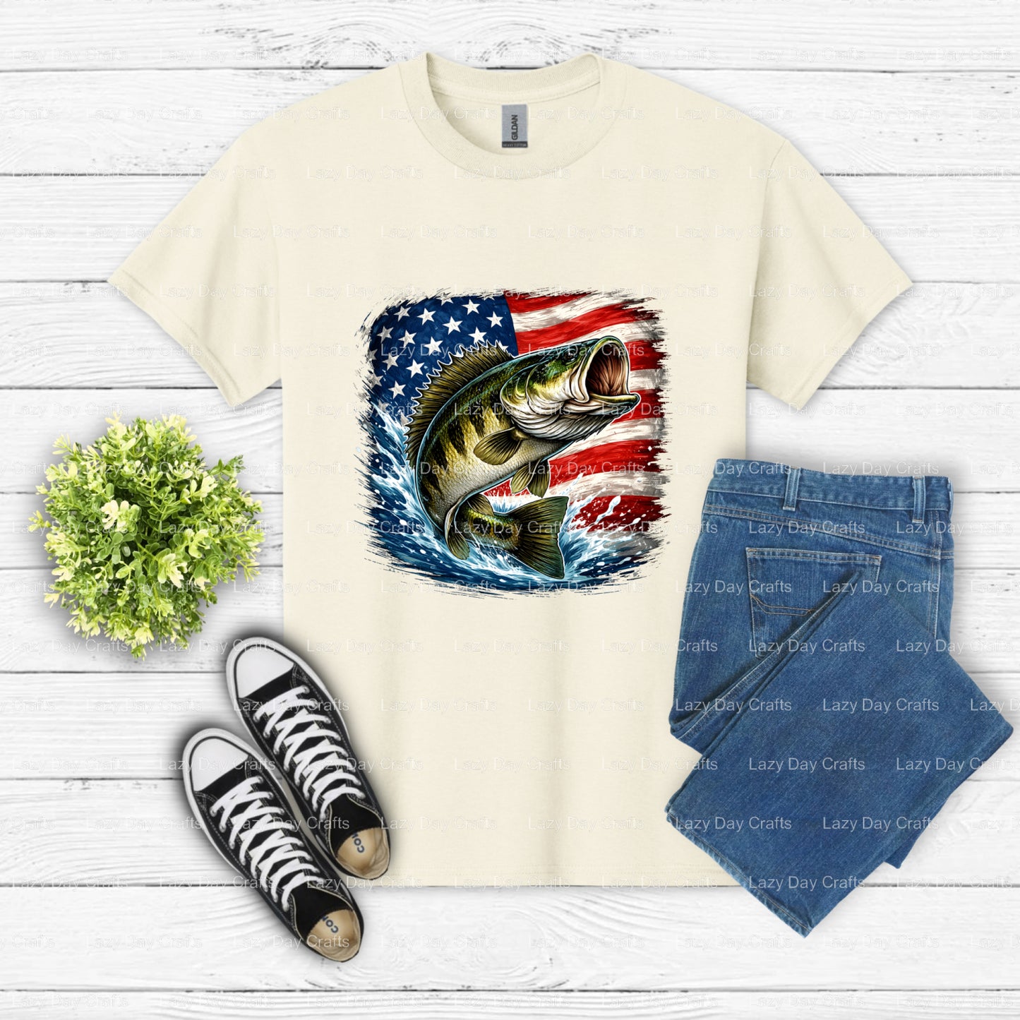 Just Fish – Fishing DTF Transfer (view 1 of 2) – by Lazy Day Crafts – DTF Transfers – DTF Transfers, Premade DTF
