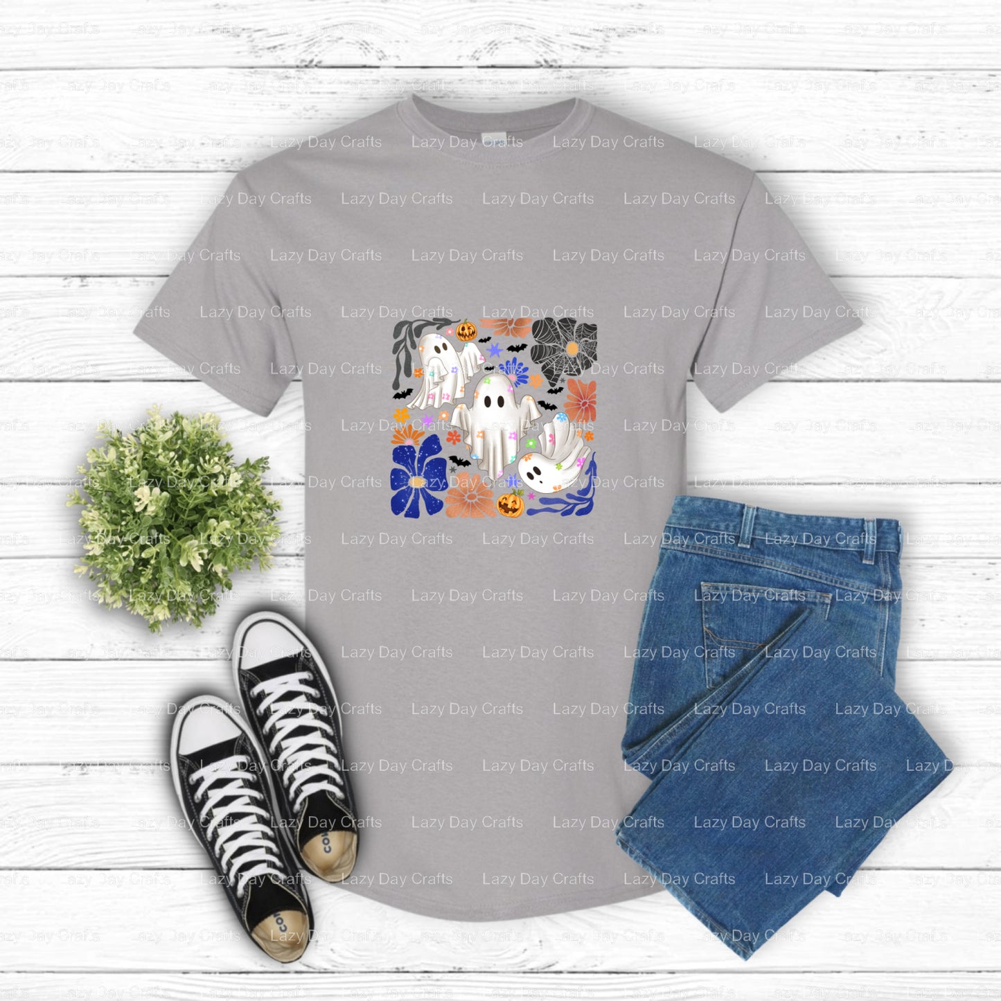 Just Here For The Boos – DTF Transfer (view 2 of 2) – by Lazy Day Crafts – DTF Transfers – DTF Transfers, Premade DTF