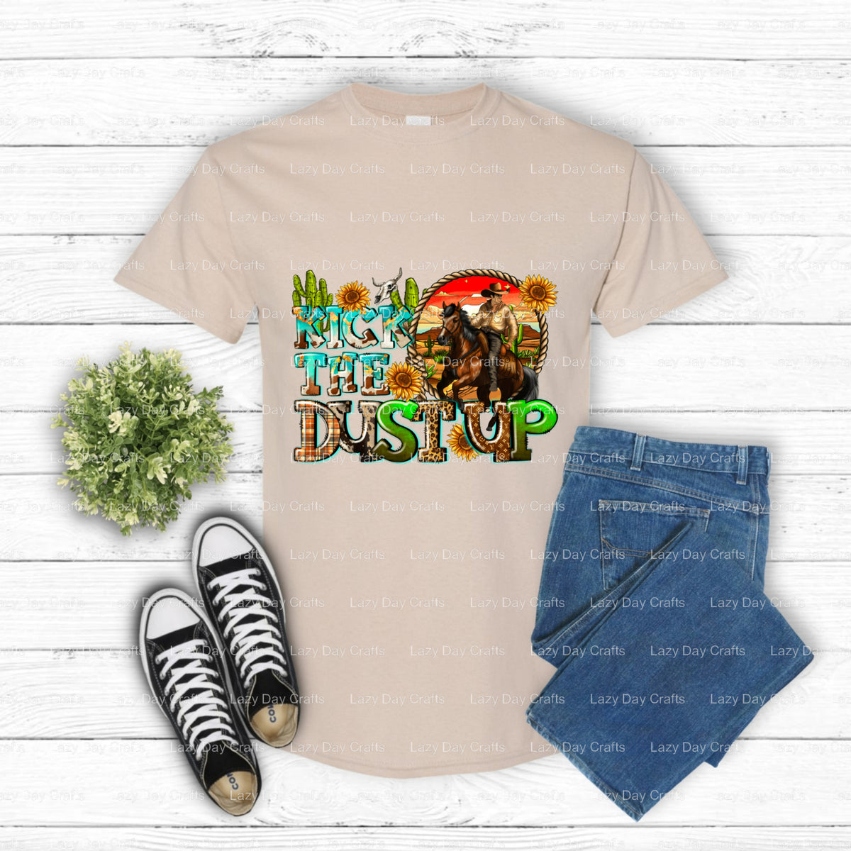 Kick The Dust Up – Western DTF Transfer (view 1 of 2) – by Lazy Day Crafts – DTF Transfers – DTF Transfers, DTF Transfer