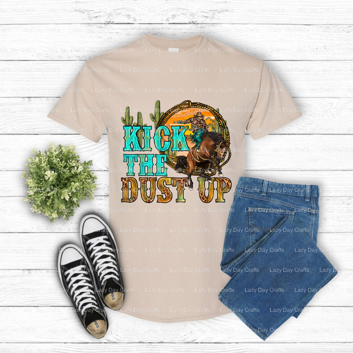 Kick The Dust Up – Western DTF Transfer (view 1 of 2) – by Lazy Day Crafts – DTF Transfers – DTF Transfers, DTF Transfers