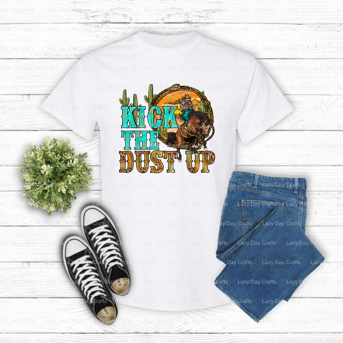 Kick The Dust Up – Western DTF Transfer (view 2 of 2) – by Lazy Day Crafts – DTF Transfers – DTF Transfers, DTF Transfers