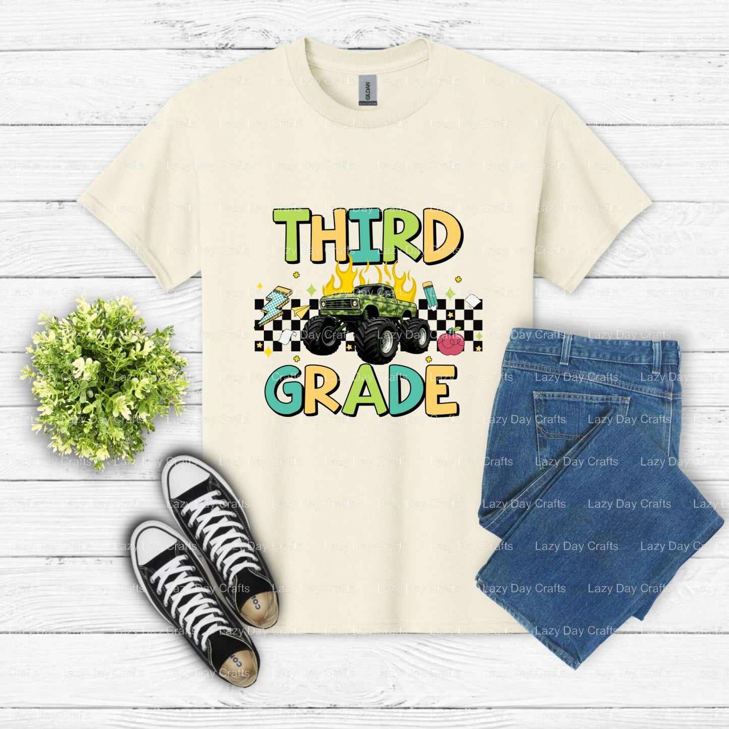 KINDERGARTEN Squad Owl – Premade DTF Transfer (view 2 of 2) – by Lazy Day Crafts – DTF Transfers – DTF Transfers, apparel