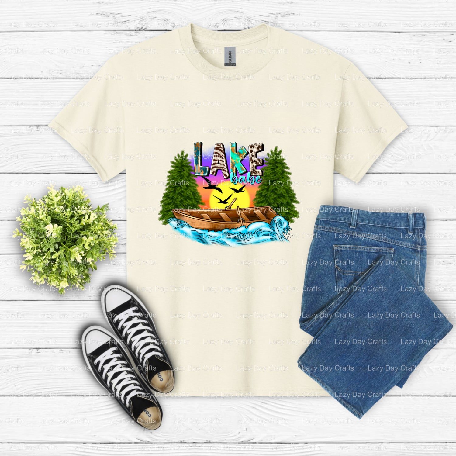 Lake Babe – DTF Transfers (view 2 of 2) – by Lazy Day Crafts – DTF Transfers, custom apparel