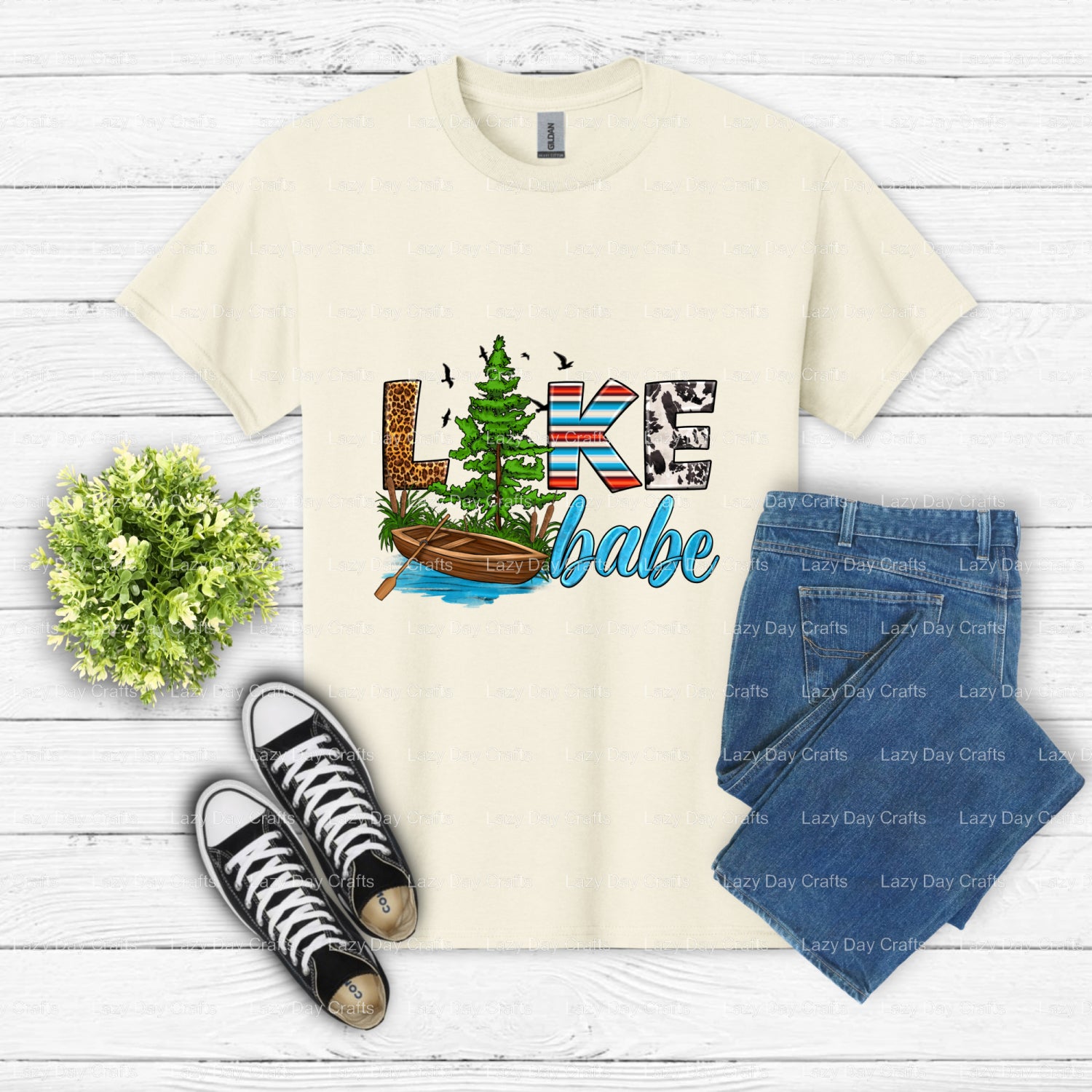 LAKE BABE – Lake Life Ready to Press DTF Transfer (view 2 of 2) – by Lazy Day Crafts – DTF Transfers – DTF Transfers, cust...