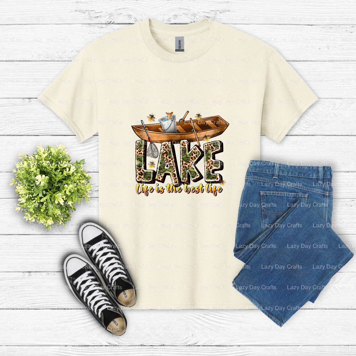 LAKE – DTF Transfer (view 1 of 2) – by Lazy Day Crafts – DTF Transfers – DTF Transfers, custom apparel