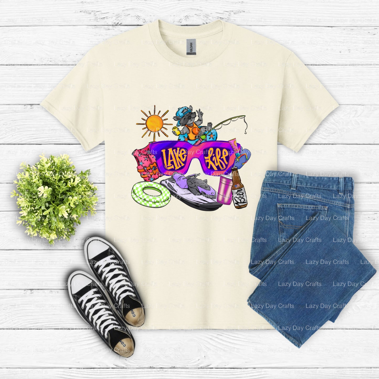 LAKE LIFE JET SKI – DTF Transfer (view 2 of 2) – by Lazy Day Crafts – DTF Transfers – DTF Transfers, Premade DTF