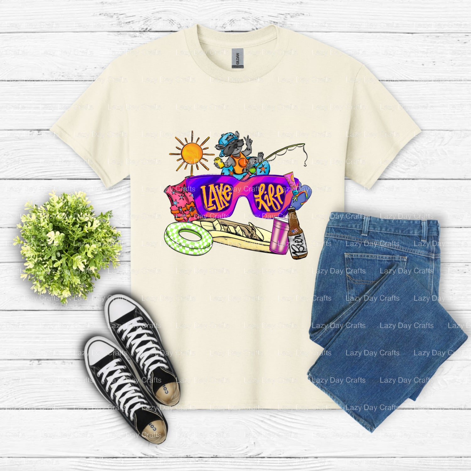 LAKE LIFE SPEED BOAT – DTF Transfer (view 2 of 2) – by Lazy Day Crafts – DTF Transfers – DTF Transfers, custom apparel