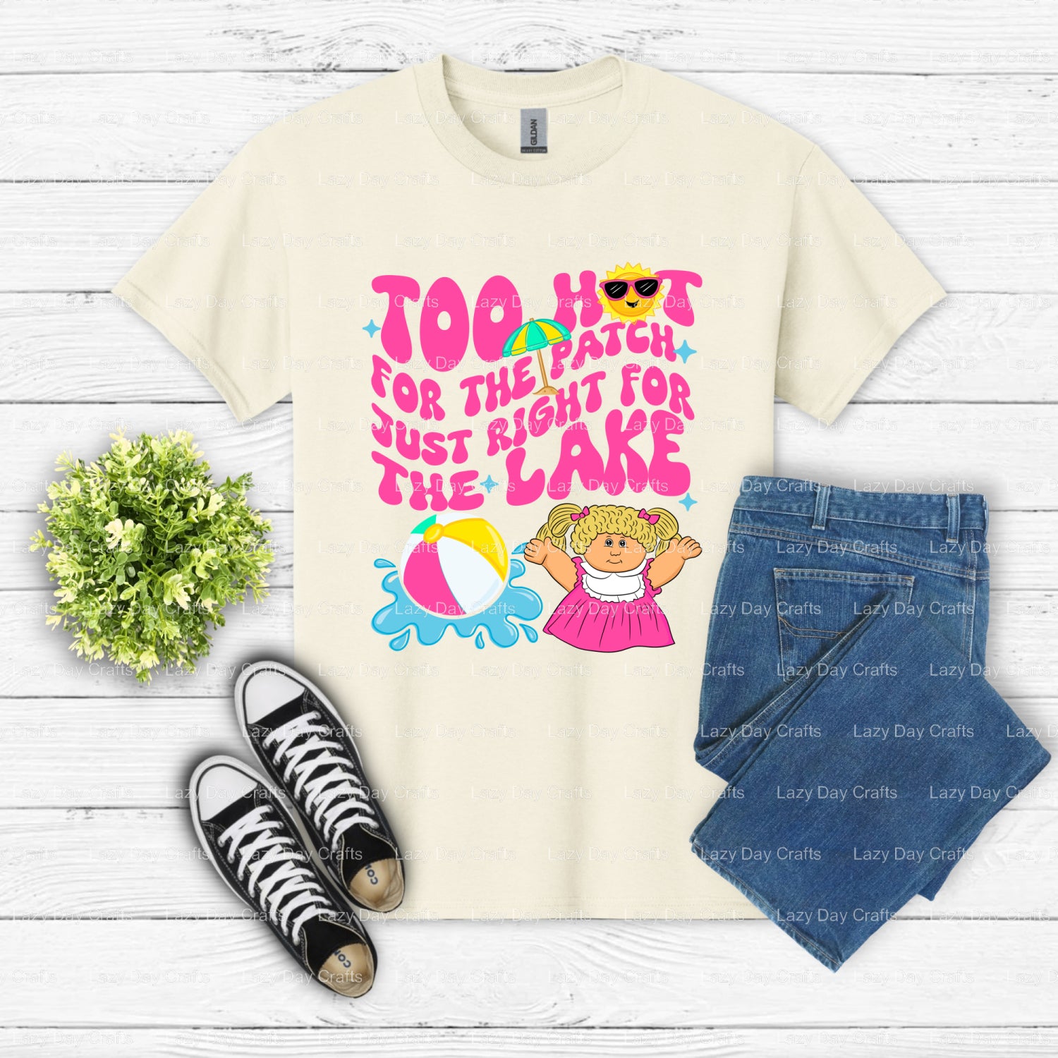 LAKE VIBES – Custom Apparel Premade DTF Transfer (view 1 of 2) – by Lazy Day Crafts – DTF Transfers – DTF Transfers, custo...