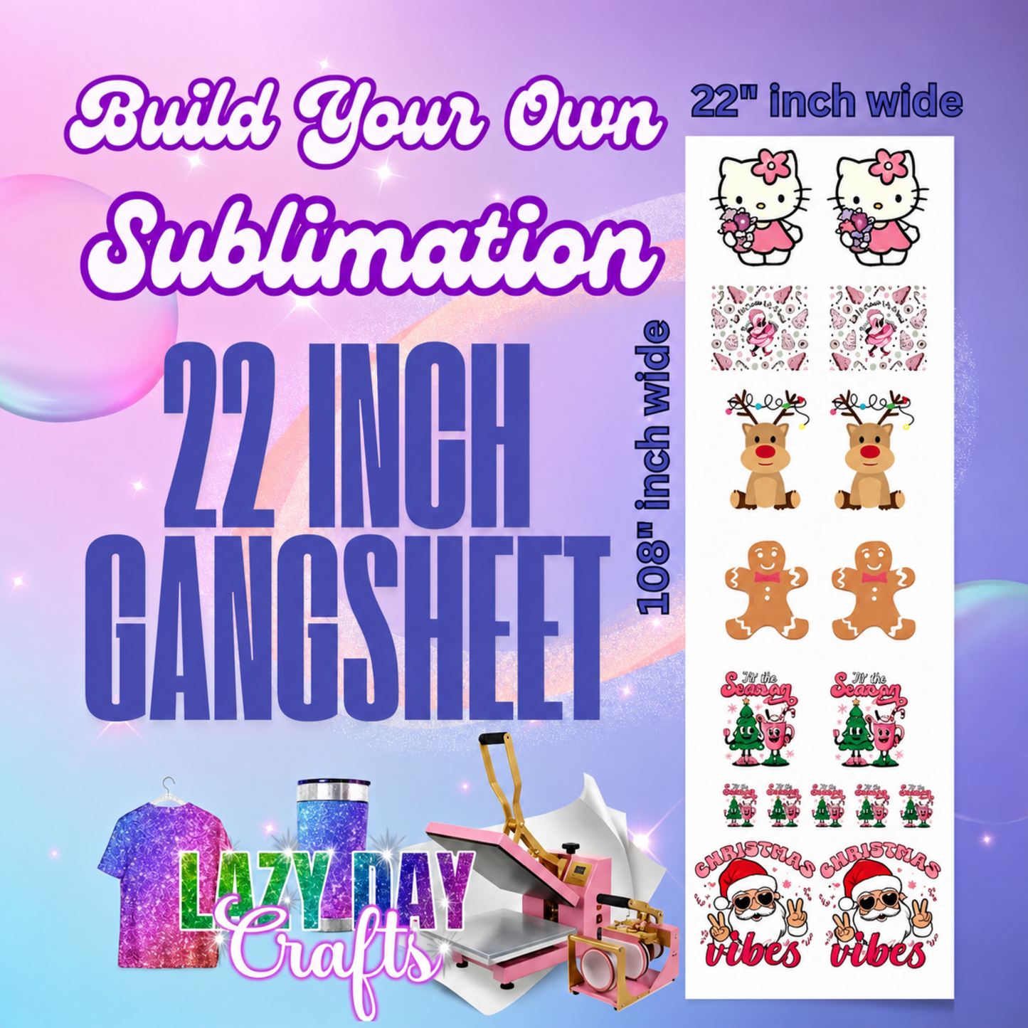 Sublimation 22" Auto-Roll Gang Sheet