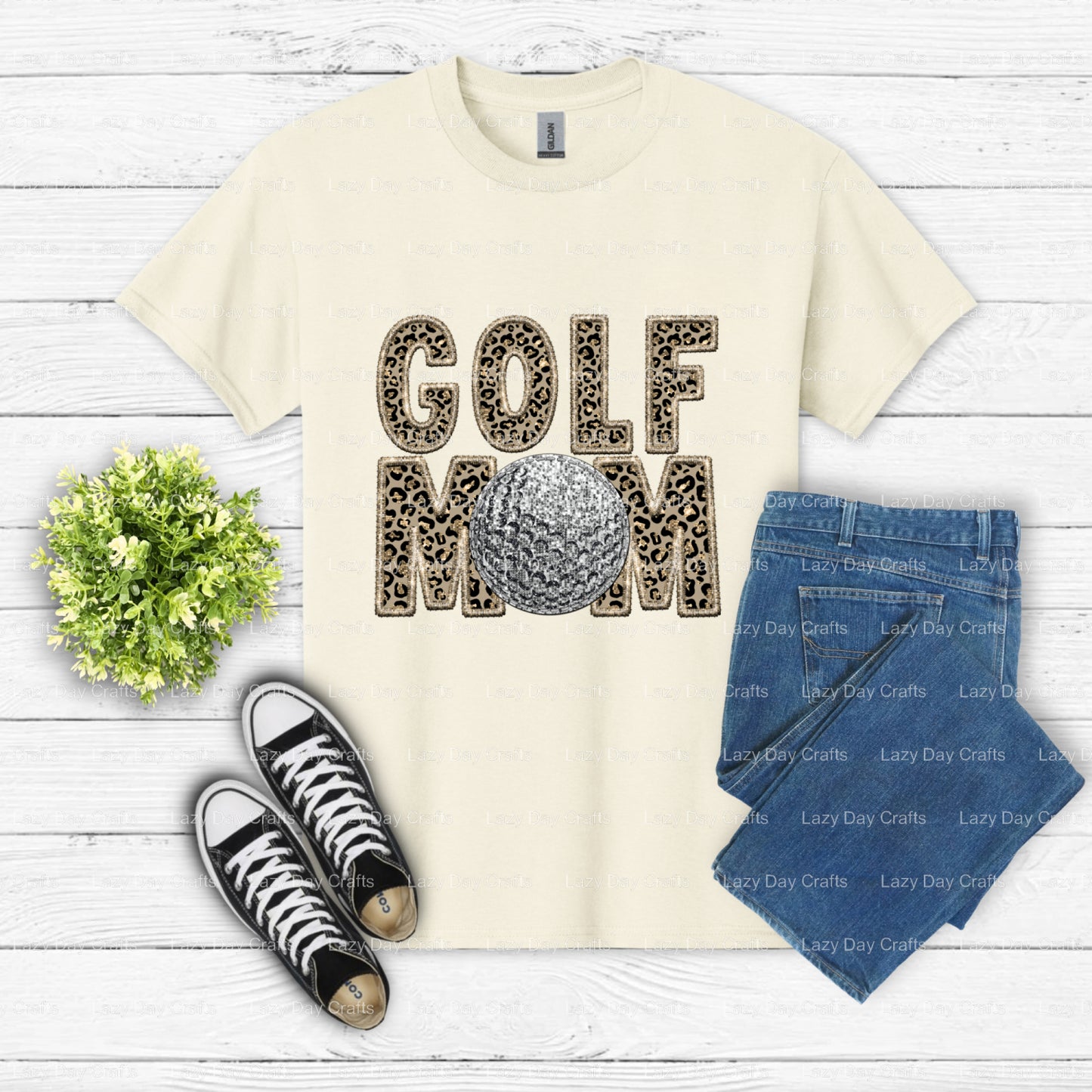 Leopard Golf Mom – DTF Transfer (view 2 of 2) – by Lazy Day Crafts – DTF Transfers – DTF Transfers, Premade DTF