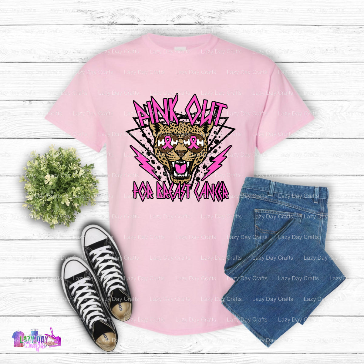Leopard Pink Out For Breast Cancer Awareness – DTF Transfer (view 2 of 2) – by Lazy Day Crafts – DTF Transfers – DTF Trans...