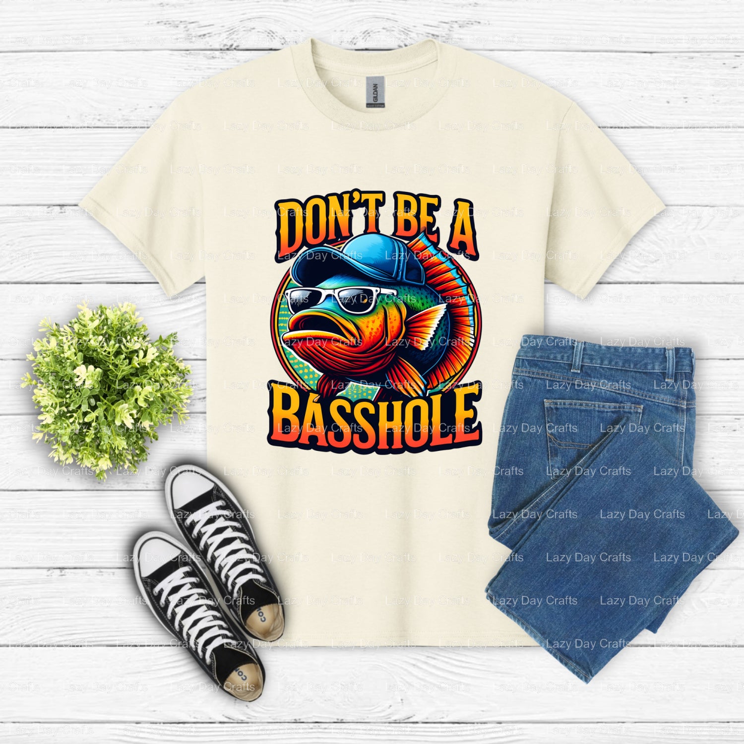 LET'S GO FISHING – Fishing DTF Transfer (view 1 of 2) – by Lazy Day Crafts – DTF Transfers – DTF Transfers, custom apparel