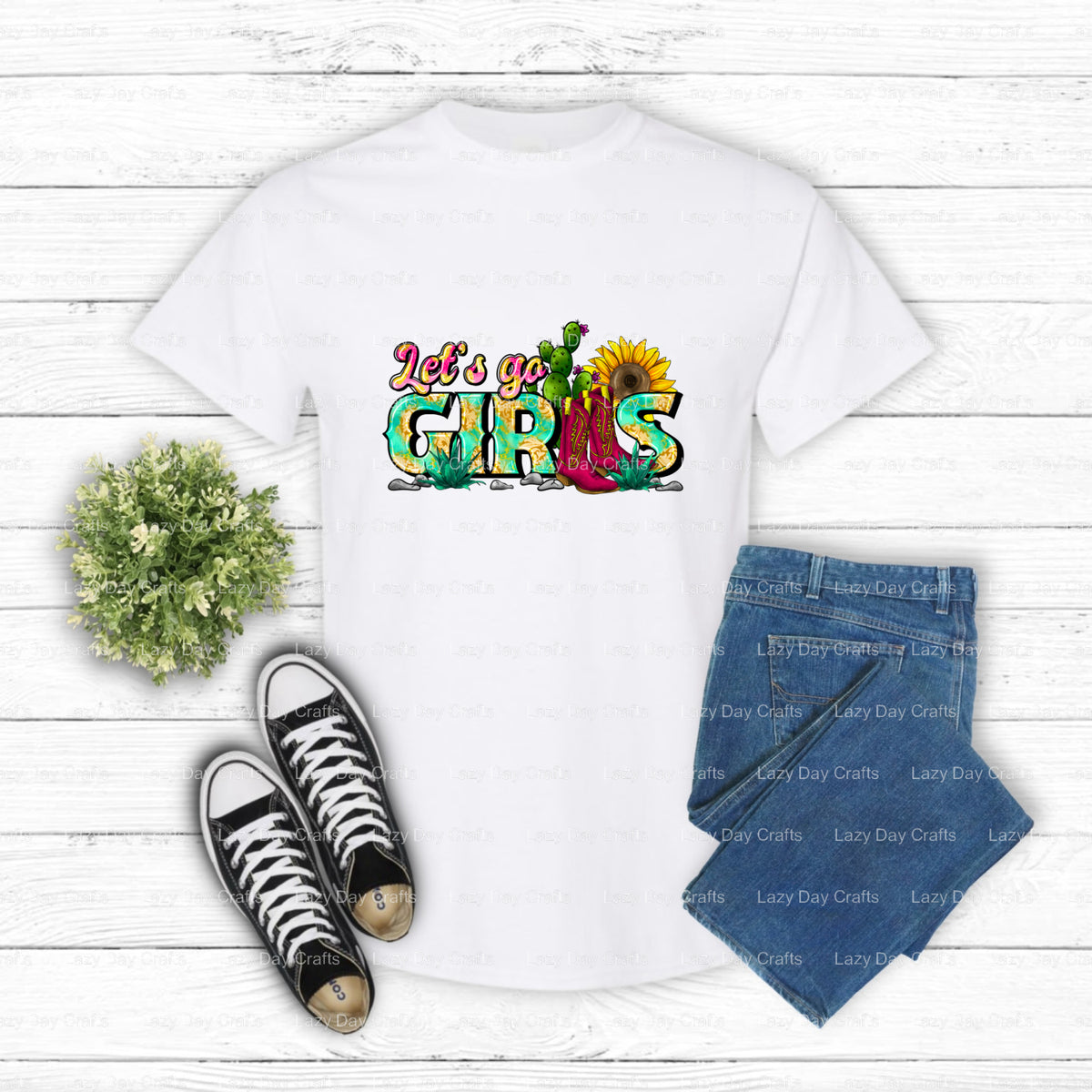 LET'S GO GIRLS – Western DTF Transfer (view 2 of 2) – by Lazy Day Crafts – DTF Transfers – DTF Transfers, custom apparel
