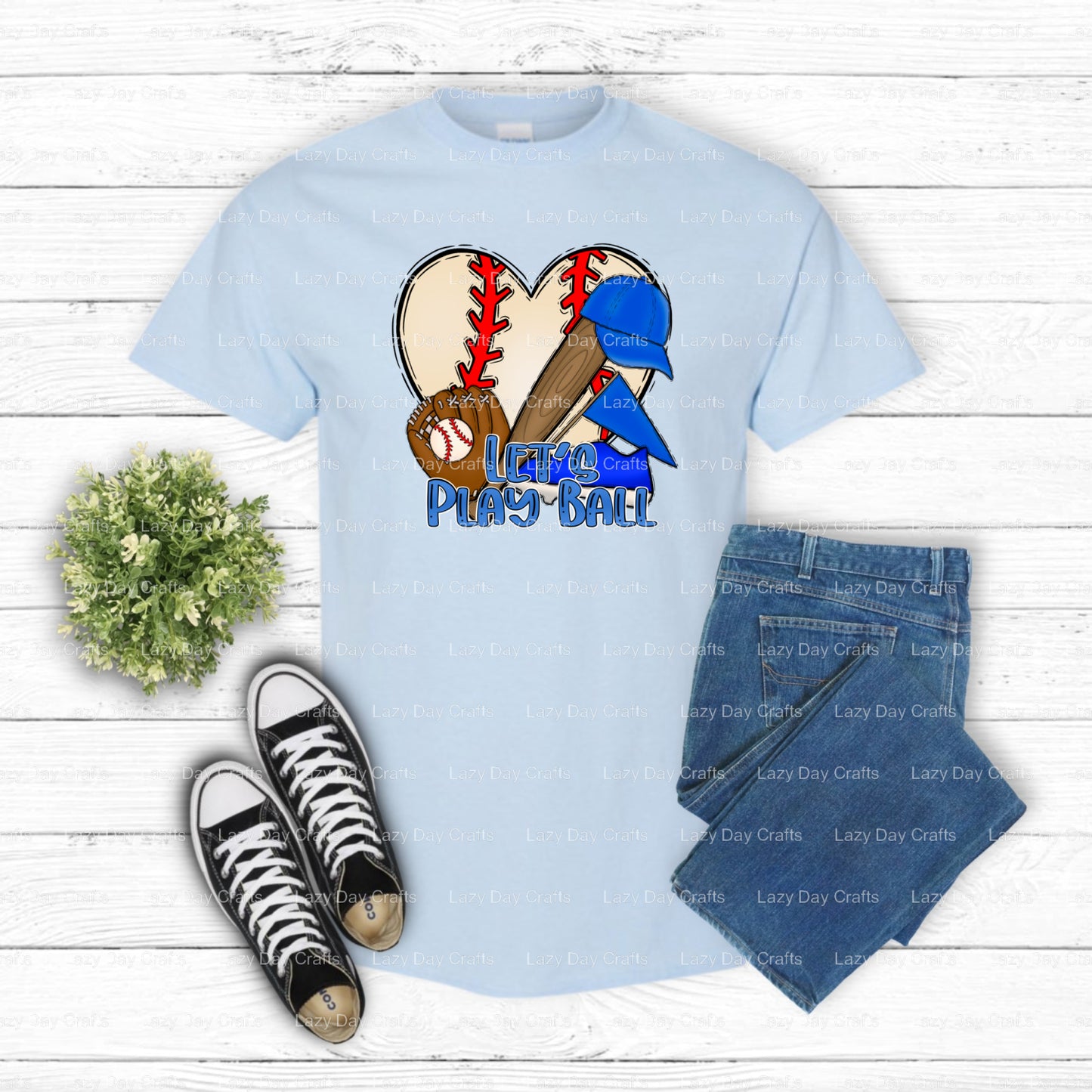 LET'S PLAY BALL – Baseball DTF Transfer (view 2 of 2) – by Lazy Day Crafts – DTF Transfers – DTF Transfers, Custom Apparel