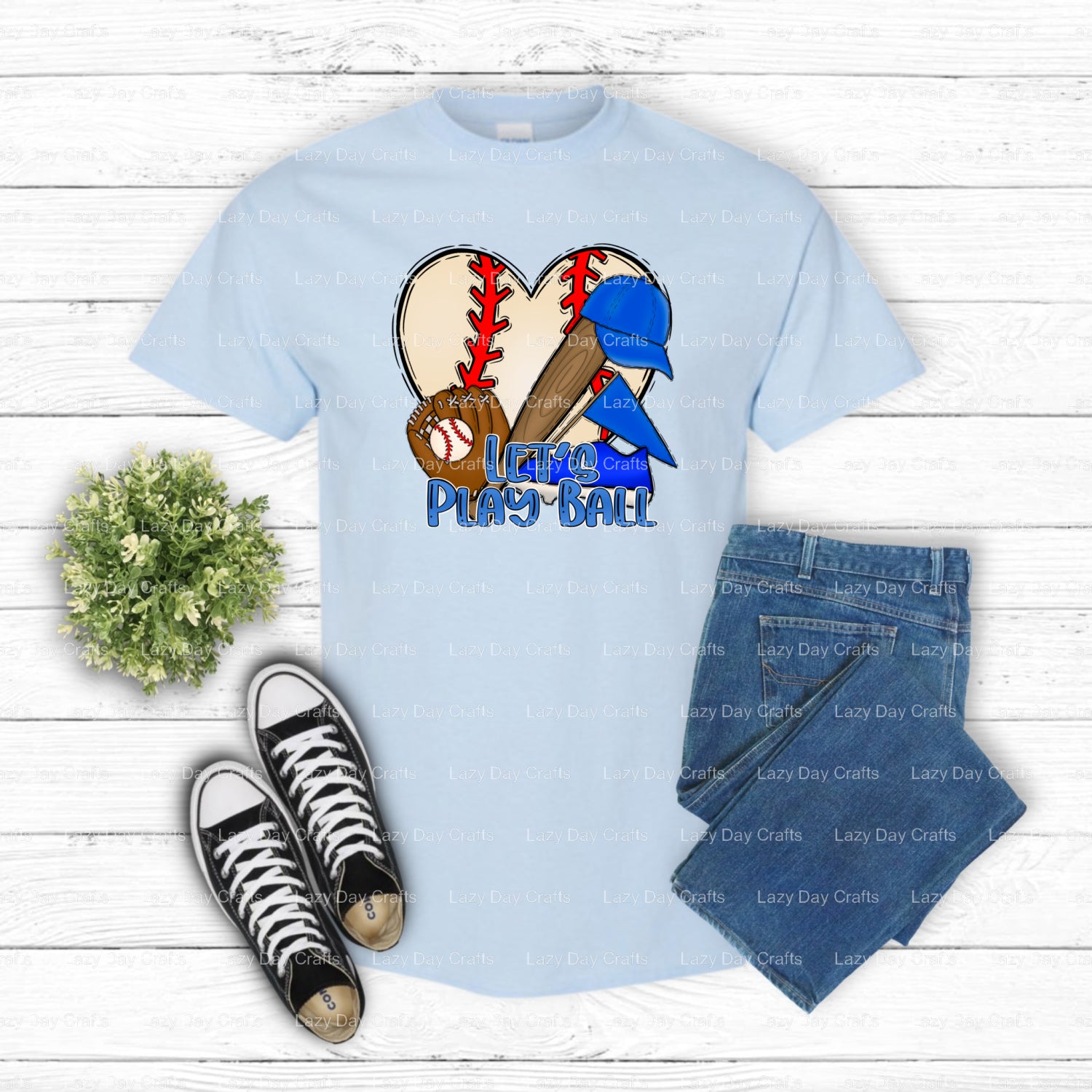LET'S PLAY BALL – Baseball DTF Transfer (view 2 of 2) – by Lazy Day Crafts – DTF Transfers – DTF Transfers, Custom Apparel