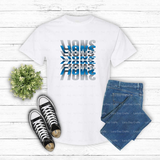 Lion Head Mascot – School Spirit DTF Transfer (view 1 of 2) – by Lazy Day Crafts – DTF Transfers – School Mascot, Apparel...
