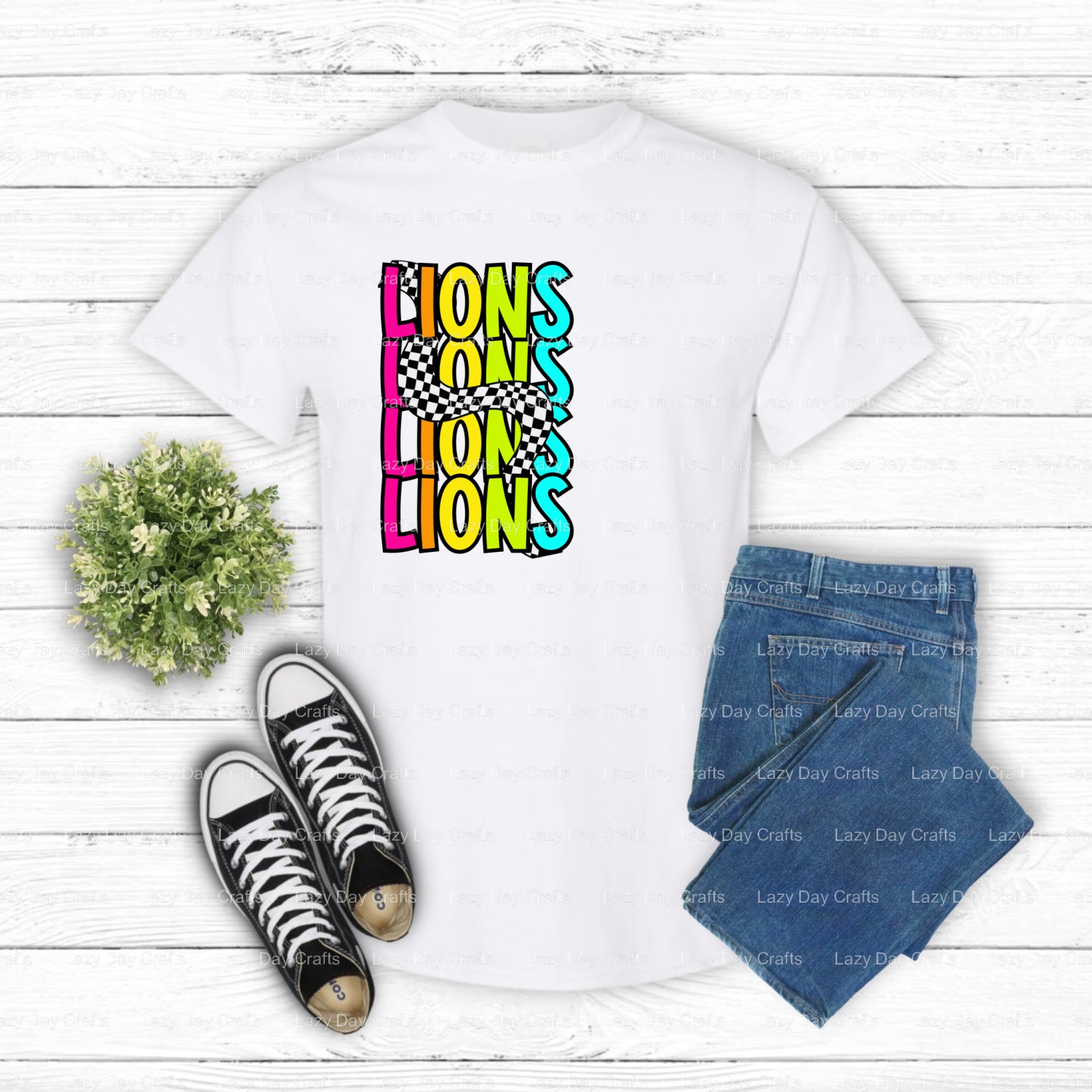 Lion Mascot Football Helmet – School Spirit DTF Transfer (view 1 of 2) – by Lazy Day Crafts – DTF Transfers – School Masco...