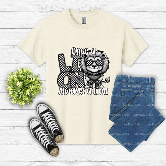 Lion Mascot Head – School Mascot DTF Transfer (view 1 of 2) – by Lazy Day Crafts – DTF Transfers – School Mascot, Apparel...