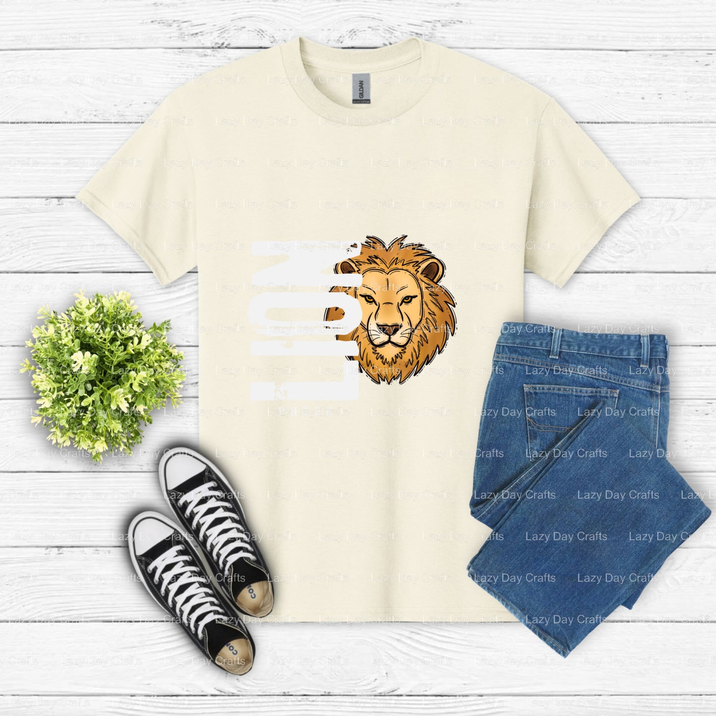 LION PRIDE – School Mascot DTF Transfer (view 1 of 2) – by Lazy Day Crafts – DTF Transfers – School Mascot, Apparel Custom...