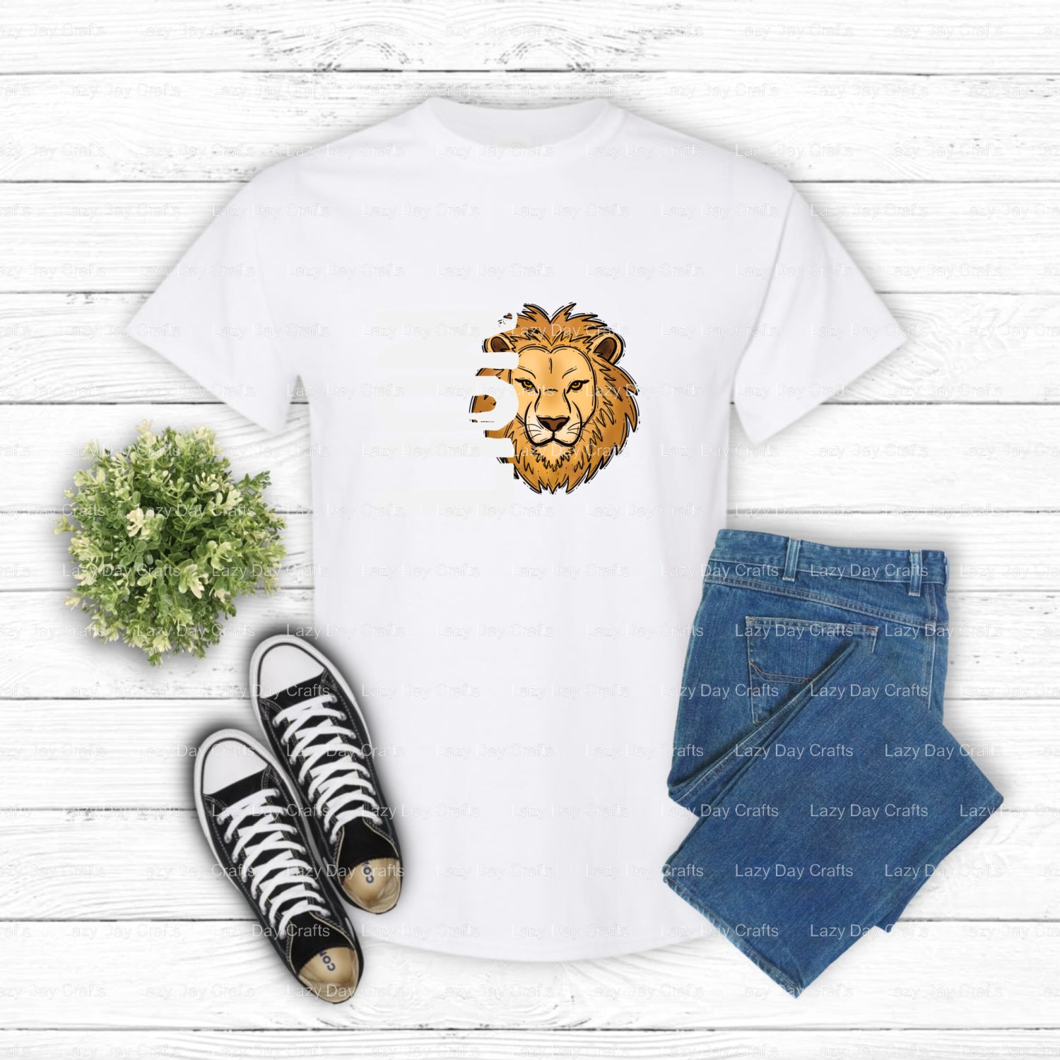 LION PRIDE – School Mascot DTF Transfer (view 2 of 2) – by Lazy Day Crafts – DTF Transfers – School Mascot, Apparel Custom...