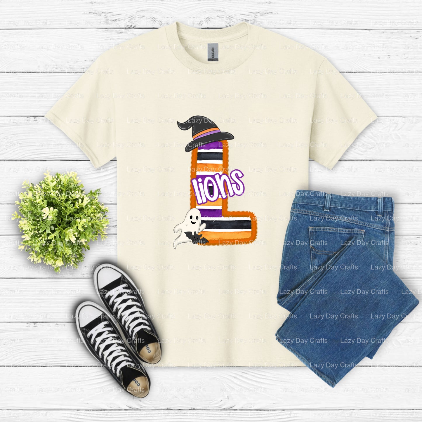 Lion School Mascot DTF Transfer (view 2 of 2) – by Lazy Day Crafts – DTF Transfers – School Mascot, Apparel Decor