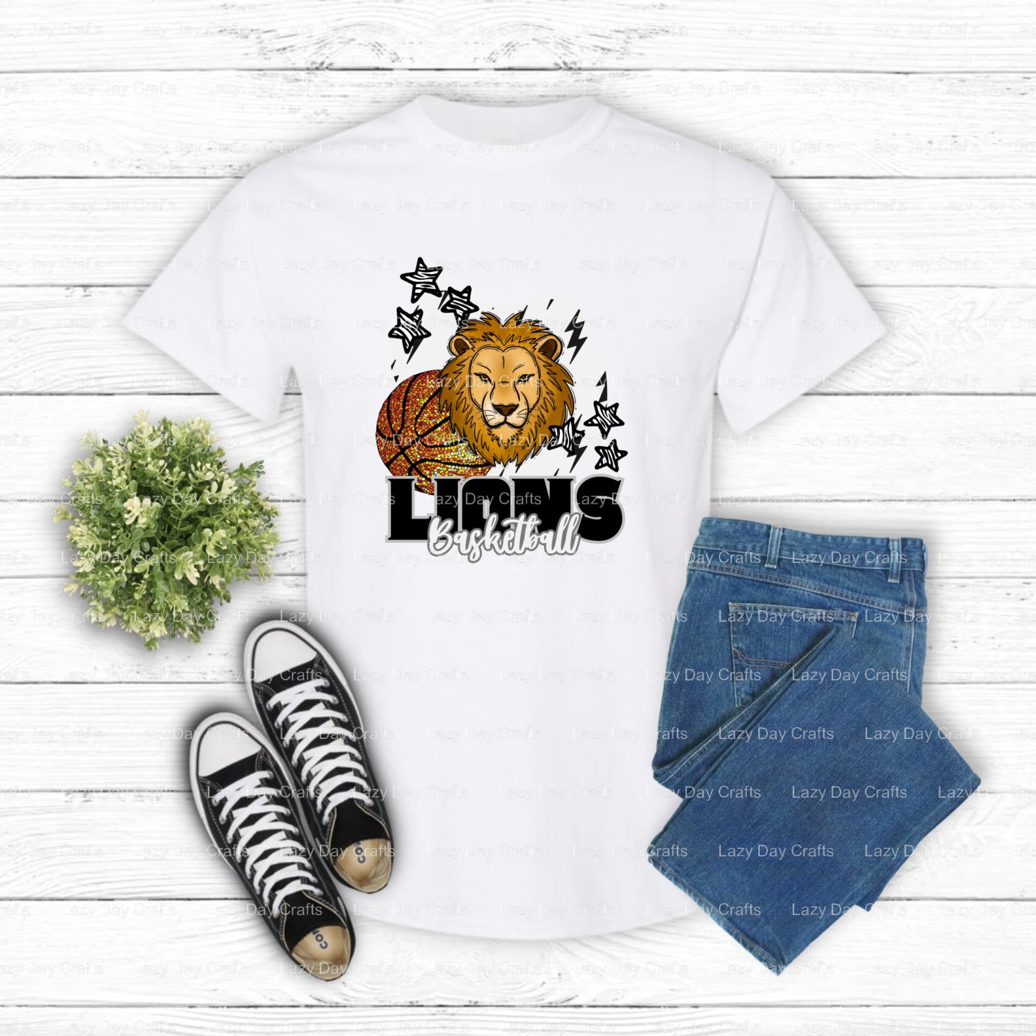 LIONS Mascot Head – School Spirit DTF Transfer (view 2 of 2) – by Lazy Day Crafts – DTF Transfers – School Mascot, DTF Tra...