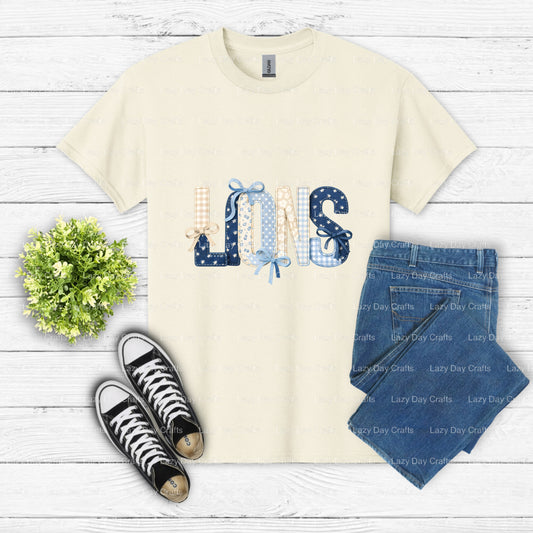 LIONS School Mascot – DTF Transfer (view 1 of 2) – by Lazy Day Crafts – DTF Transfers – School Mascot, Apparel Decoration